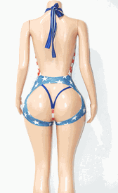 Chaps romper w/g-string