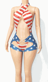 Chaps romper w/g-string