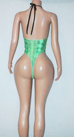 Clear lace up monokini 