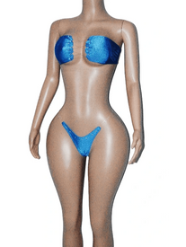 Clear tube sets w/stones 