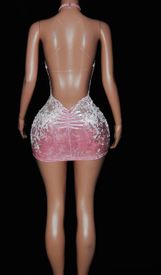 Crushed velvet mini w/choker