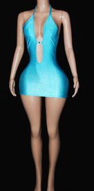 Deep v halter mini