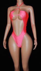 Draw string cut out monokini