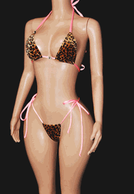 Draw string velvet thong set 