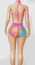 Dye net romper 