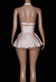 Flared mini w/aquare buckle