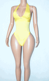 Halter mesh  monokini w/ties