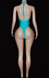 Halter monokini w/rhinestone