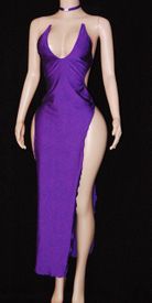 High slit clear back gown (7colors)