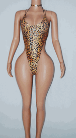 Hologram animal print monokini
