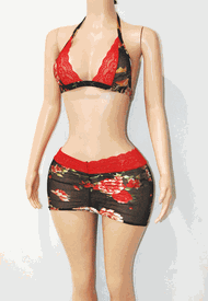 Lace trim sk set 