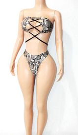 Lace up thong set 