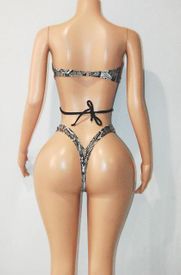 Lace up thong set 