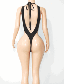 Logo slim cut monokini 