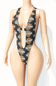 Logo slim cut monokini 