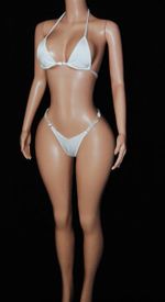 Long rhinestone connector thong set 