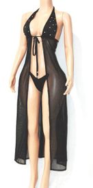 Lycra/mesh robe w/stones (robe only)