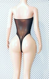 mesh/wet look monokini