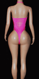 New double ties  monokini w/chocker 