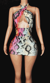 New high waist scarf mini 