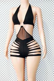 New ring slashed romper
