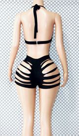 New ring slashed romper