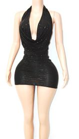Draped sequin mini