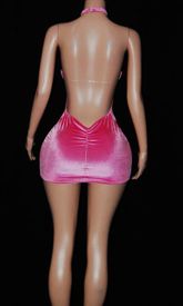 Clear back velvet mini 