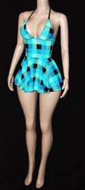 Flared plaid mini