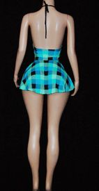 Flared plaid mini