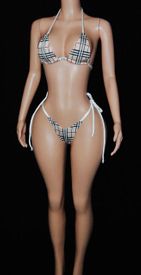 Y-back thong set w/ties