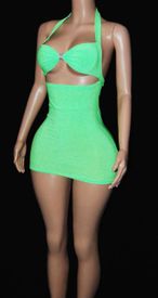 High waist mini w/rhinestone