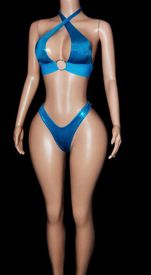Hologram/lycra thong set 