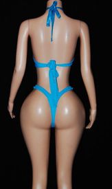 Hologram/lycra thong set 