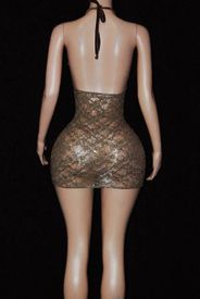New sequin/lace mini dress