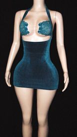 Velvet high waist mini 