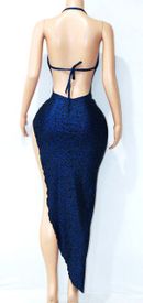 Lace trim gown w/lace 