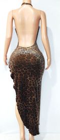 Velvet clear back gown 