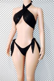 Scarf sequin thong set 