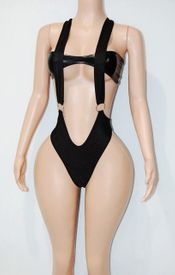 Vynil/lycra x back monokini