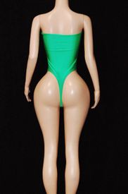 Lace up monokini w/stones