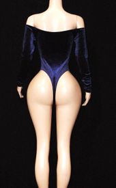 Long sleeve velvet monokini 