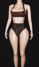 High waist short w/sequin