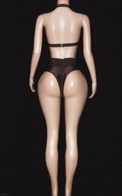 High waist short w/sequin