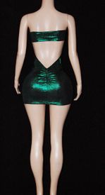 Metallic draped mini