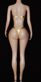 Metallic thong set wstones