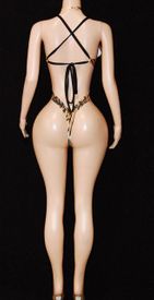 Tiger monokini w/chocker 