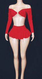 Long sleeve skirt set 