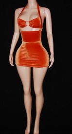 High waist velvet mini 