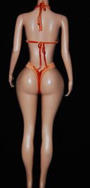 Dangle rhinestone thong set 